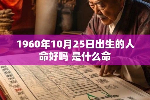 1960年10月25日出生的人命好吗 是什么命 1960年10月25日出生的人命好吗 是什么命