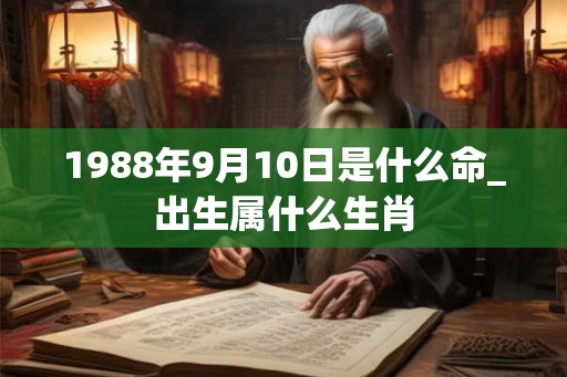 1988年9月10日是什么命_出生属什么生肖