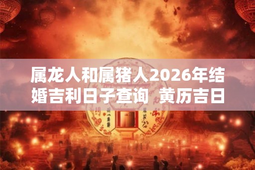 属龙人和属猪人2026年结婚吉利日子查询  黄历吉日