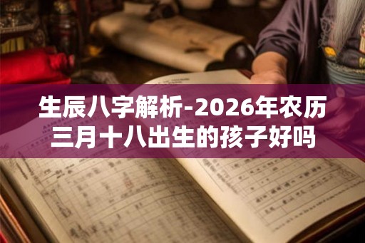 生辰八字解析-2026年农历三月十八出生的孩子好吗