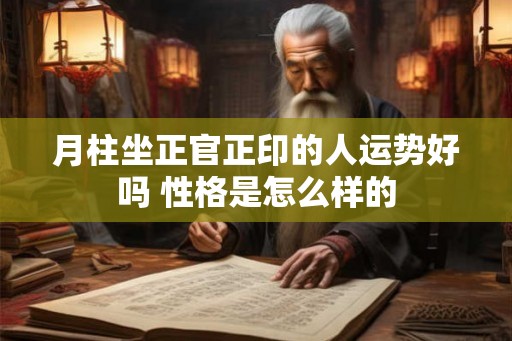 月柱坐正官正印的人运势好吗 性格是怎么样的