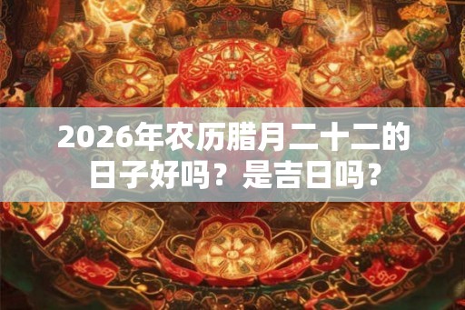2026年农历腊月二十二的日子好吗？是吉日吗？