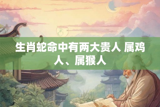 生肖蛇命中有两大贵人 属鸡人、属猴人
