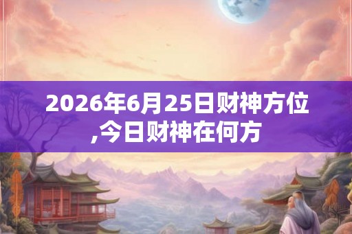 2026年6月25日财神方位,今日财神在何方