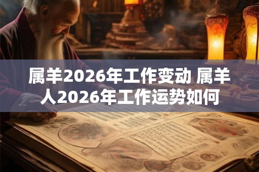 属羊2026年工作变动 属羊人2026年工作运势如何