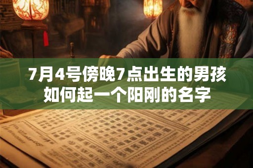 7月4号傍晚7点出生的男孩如何起一个阳刚的名字
