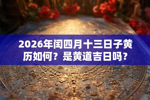 2026年闰四月十三日子黄历如何?是黄道吉日吗? 2026年闰四月十三日子黄历如何?是黄道吉日吗?