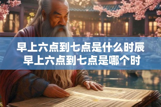 早上六点到七点是什么时辰 早上六点到七点是哪个时段
