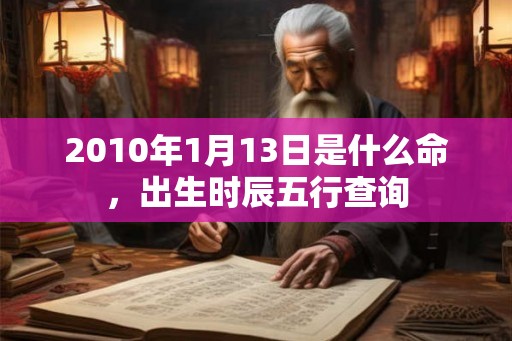 2010年1月13日是什么命，出生时辰五行查询