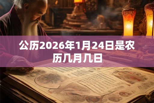 公历2026年1月24日是农历几月几日 公历2026年1月24日是农历几月几日