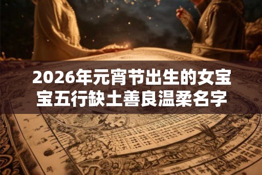 2026年元宵节出生的女宝宝五行缺土善良温柔名字