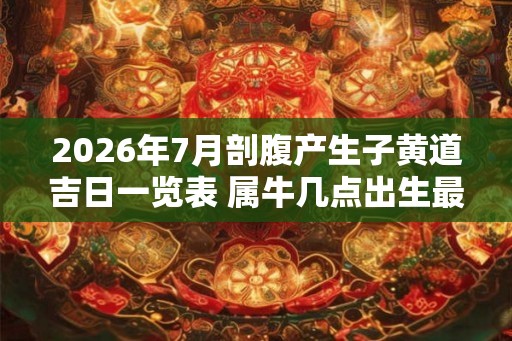2026年7月剖腹产生子黄道吉日一览表 属牛几点出生最好