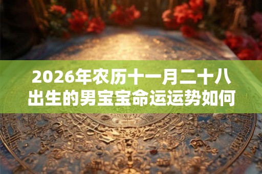 2026年农历十一月二十八出生的男宝宝命运运势如何？