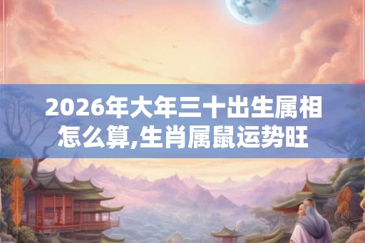 2026年大年三十出生属相怎么算,生肖属鼠运势旺