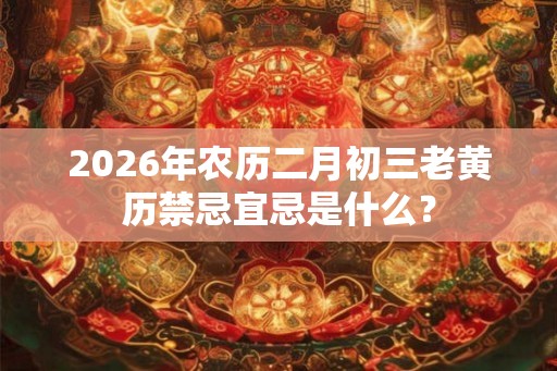2026年农历二月初三老黄历禁忌宜忌是什么？