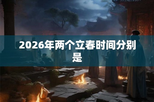 2026年两个立春时间分别是 2026年两个立春时间分别是