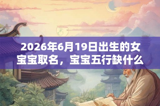 2026年6月19日出生的女宝宝取名,宝宝五行缺什么? 2026年6月19日出生的女宝宝取名,宝宝五行缺什么?