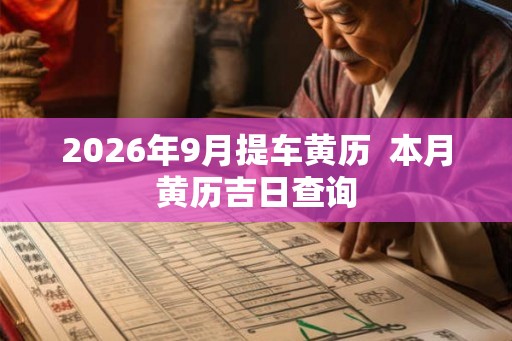 2026年9月提车黄历 本月黄历吉日查询 2026年9月提车黄历 本月黄历吉日查询