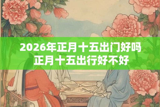 2026年正月十五出门好吗 正月十五出行好不好