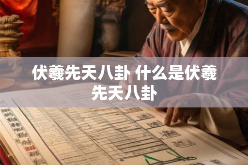 伏羲先天八卦 什么是伏羲先天八卦