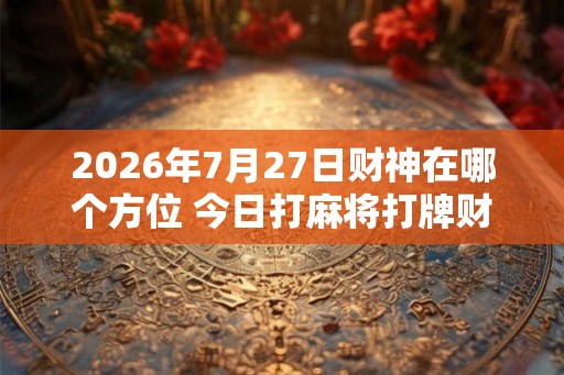 2026年7月27日财神在哪个方位 今日打麻将打牌财神方位