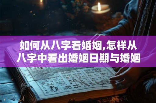 如何从八字看婚姻,怎样从八字中看出婚姻日期与婚姻好坏？