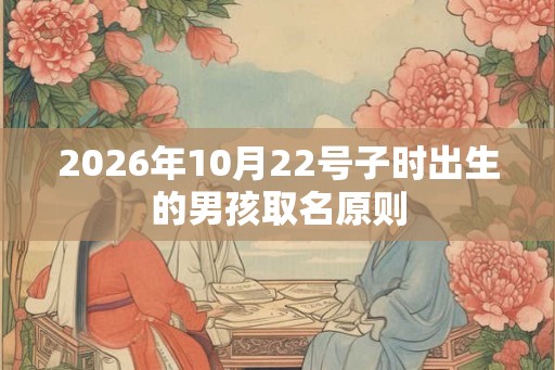 2026年10月22号子时出生的男孩取名原则