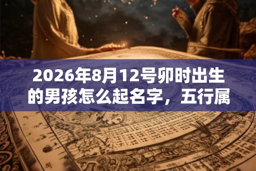2026年8月12号卯时出生的男孩怎么起名字，五行属什么
