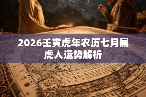 2026壬寅虎年农历七月属虎人运势解析