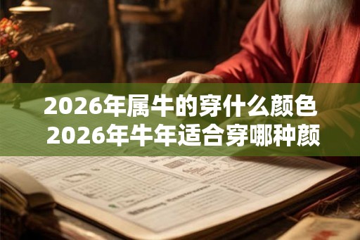 2026年属牛的穿什么颜色 2026年牛年适合穿哪种颜色 2026年属牛的穿什么颜色 2026年牛年适合穿哪种颜色