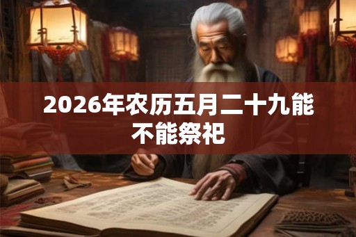 2026年农历五月二十九能不能祭祀