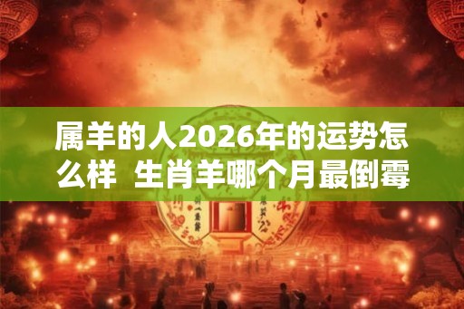 属羊的人2026年的运势怎么样  生肖羊哪个月最倒霉