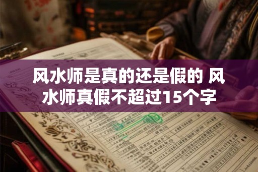 风水师是真的还是假的 风水师真假不超过15个字 风水师是真的还是假的 风水师真假不超过15个字