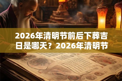 2026年清明节前后下葬吉日是哪天？2026年清明节适合下葬吗？
