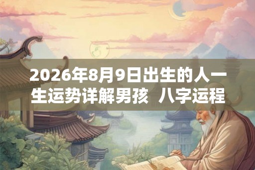2026年8月9日出生的人一生运势详解男孩 八字运程如何 2026年8月9日出生的人一生运势详解男孩 八字运程如何
