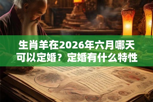 生肖羊在2026年六月哪天可以定婚?定婚有什么特性? 生肖羊在2026年六月哪天可以定婚?定婚有什么特性?