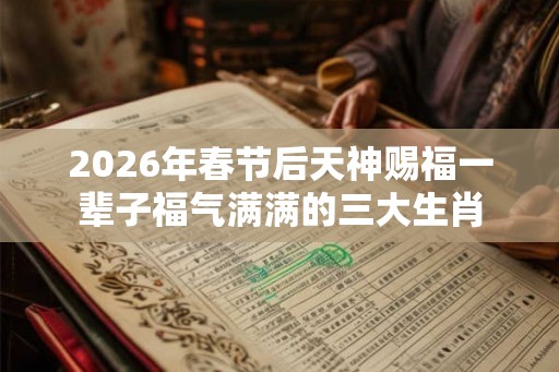 2026年春节后天神赐福一辈子福气满满的三大生肖
