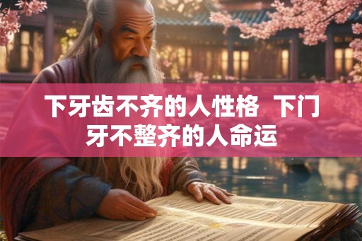 下牙齿不齐的人性格  下门牙不整齐的人命运