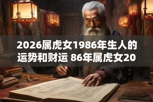 2026属虎女1986年生人的运势和财运 86年属虎女2026年运势详解 2026属虎女1986年生人的运势和财运 86年属虎女2026年运势详解