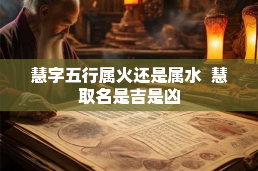 慧字五行属火还是属水 慧取名是吉是凶 慧字五行属火还是属水 慧取名是吉是凶