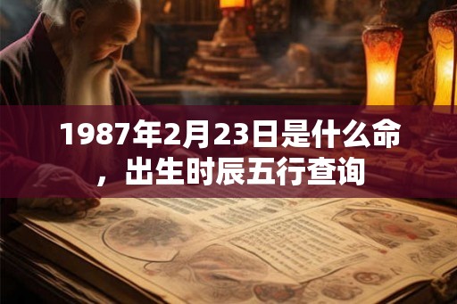 1987年2月23日是什么命，出生时辰五行查询