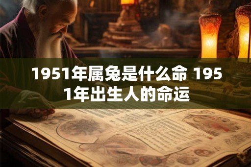 1951年属兔是什么命 1951年出生人的命运
