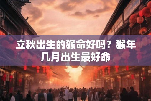 立秋出生的猴命好吗?猴年几月出生最好命 立秋出生的猴命好吗?猴年几月出生最好命