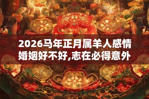 2026马年正月属羊人感情婚姻好不好,志在必得意外之喜 2026马年正月属羊人感情婚姻好不好,志在必得意外之喜