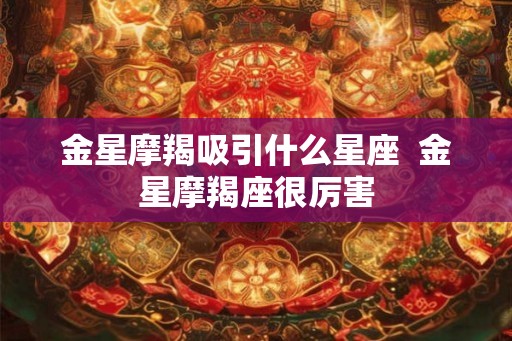 金星摩羯吸引什么星座  金星摩羯座很厉害