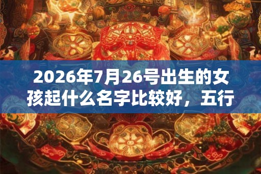 2026年7月26号出生的女孩起什么名字比较好，五行属什么