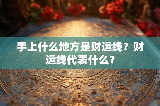 手上什么地方是财运线？财运线代表什么？