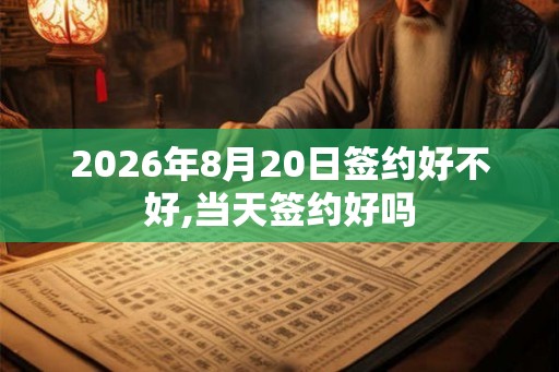 2026年8月20日签约好不好,当天签约好吗