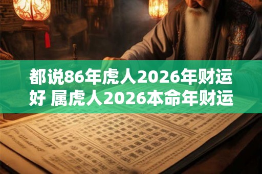 都说86年虎人2026年财运好 属虎人2026本命年财运