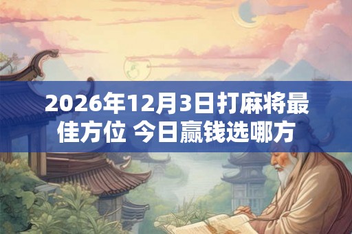 2026年12月3日打麻将最佳方位 今日赢钱选哪方 2026年12月3日打麻将最佳方位 今日赢钱选哪方